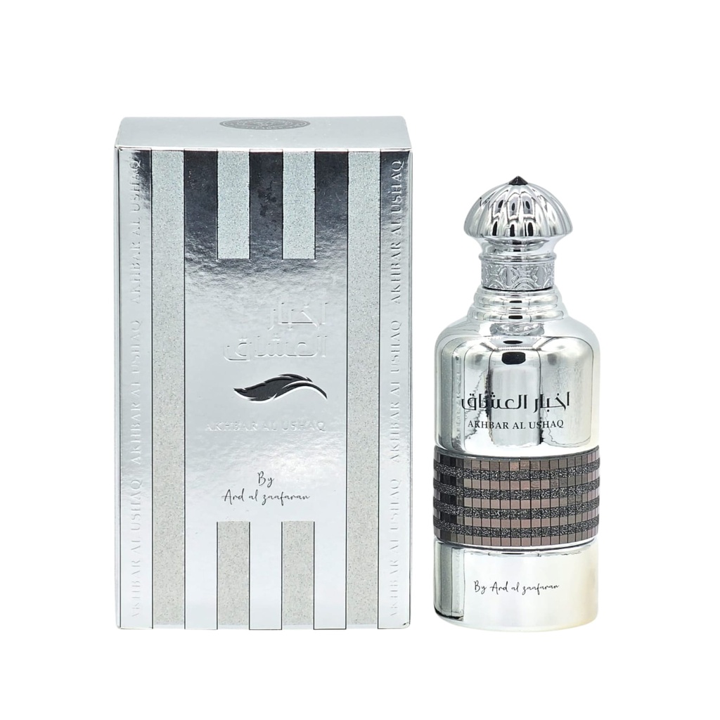 Eau de parfum AKHBAR AL USHAQ 100ml SILVER ARD AL ZAAFARAN homme